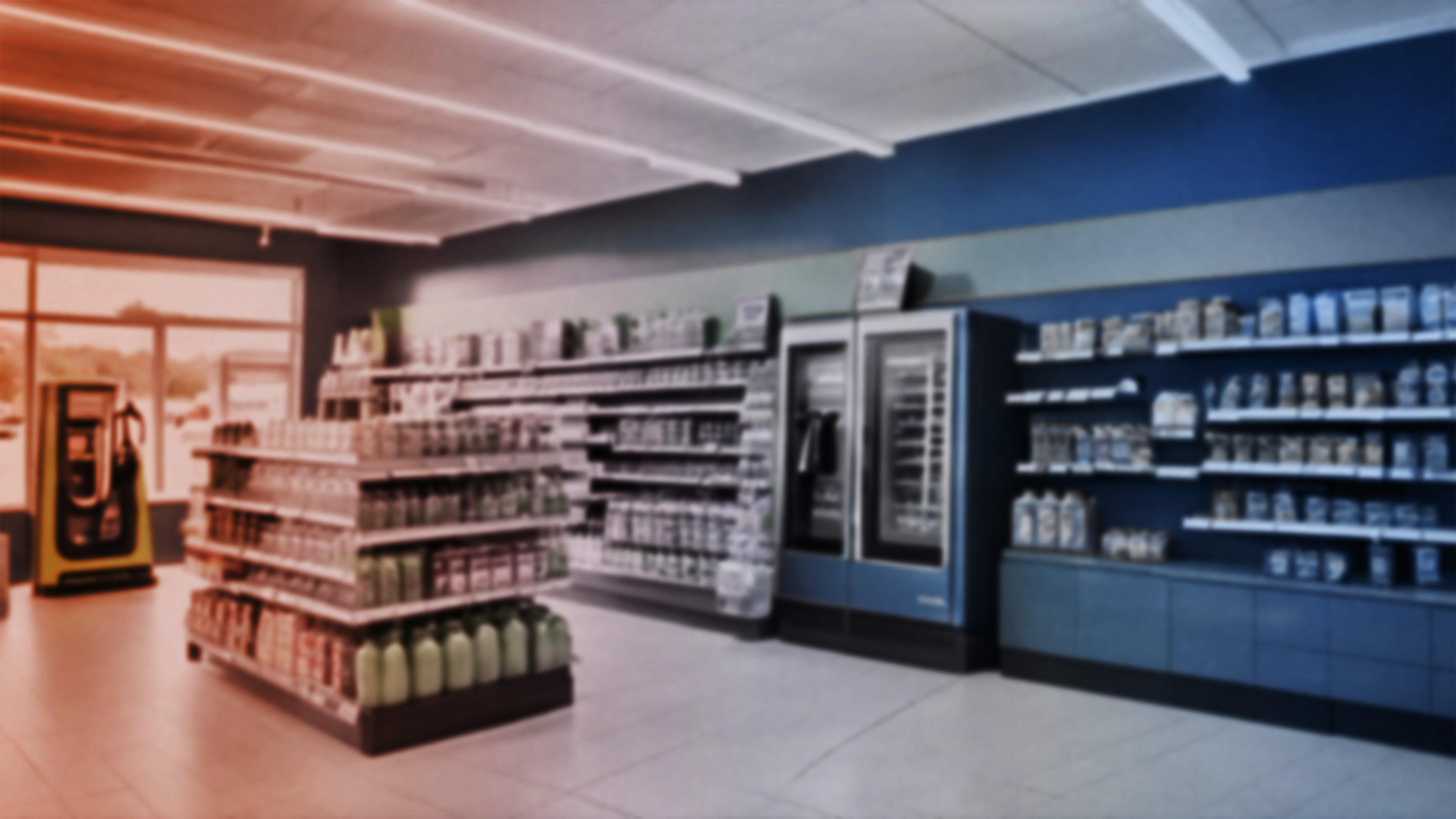 Convenience store interior